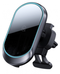 Держатель c беспроводной зарядкой в воздуховод Usams US-CD182 15W магнитный черный