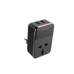 Сетевое зар. устр. LDNIO SC1205 1 универс. розетка EU/UK/US 2USB QC3.0 черное