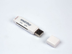 Картридер Smartbuy 715 USB - SD/microSD (SBR-715-W) белый