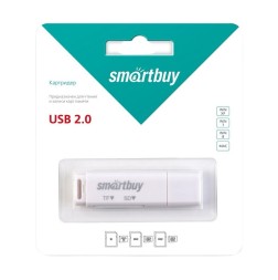 Картридер Smartbuy 715 USB - SD/microSD (SBR-715-W) белый