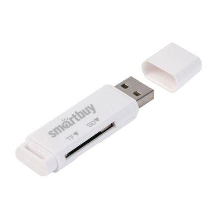  Картридер Smartbuy 715 USB - SD/microSD (SBR-715-W) белый