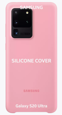  Накладка для Samsung Galaxy S20 Ultra Silicone cover розовая