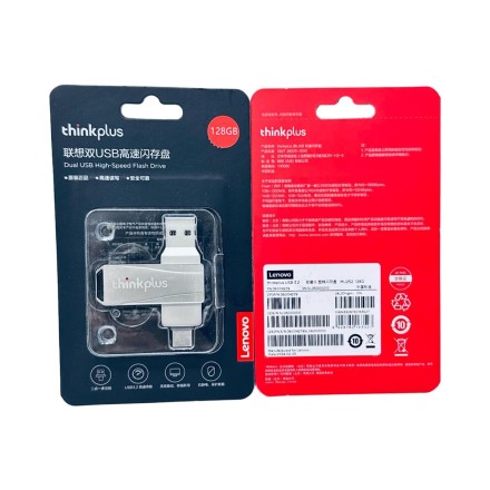  USB3.2/USB-C флеш накопитель Lenovo Thinkplus MU252 128GB серебристый