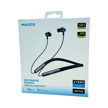  Беспроводные наушники для спорта Maxco MT09 черные
