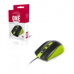 Мышь проводная Smartbuy ONE 352 USB/DPI 800-1200-1600/4 кнопки/1.24м (SBM-352-GK) зелено-черная