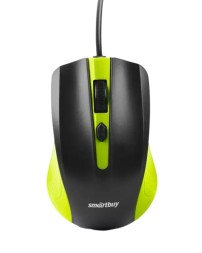 Мышь проводная Smartbuy ONE 352 USB/DPI 800-1200-1600/4 кнопки/1.24м (SBM-352-GK) зелено-черная