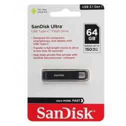 USB-C флеш накопитель SanDisk CZ460 Ultra Type-C 64GB (SDCZ460-064G-G46)