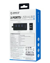 USB-хаб Orico HR01 3xUSB3.0/RJ45 черный
