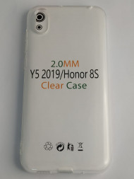 Чехол-накладка силикон 2.0мм Huawei Y5 (2019)/Honor 8S прозрачный