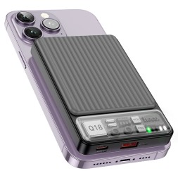 Беспроводное заряд. устр. + Powerbank Hoco Q18 1USB/1C 18W/20W 10000mAh черное