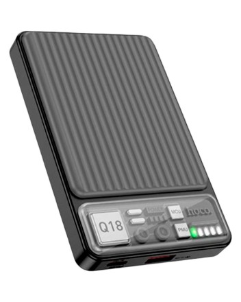 Беспроводное заряд. устр. + Powerbank Hoco Q18 1USB/1C 18W/20W 10000mAh черное