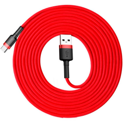 Usb Кабель-зарядка TYPE-C Baseus Cafule 3м (CATKLF-U09) 2A красный