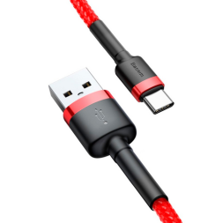 Usb Кабель-зарядка TYPE-C Baseus Cafule 3м (CATKLF-U09) 2A красный