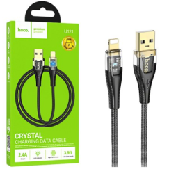 Usb Кабель-зарядка Lightning Hoco U121 3A 1.2м черный