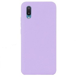 Накладка для Samsung Galaxy A02 Silicone cover без логотипа сиреневая