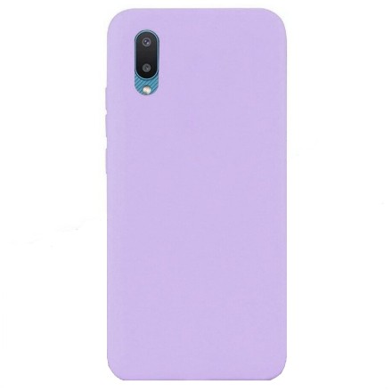 Накладка для Samsung Galaxy A02 Silicone cover без логотипа сиреневая