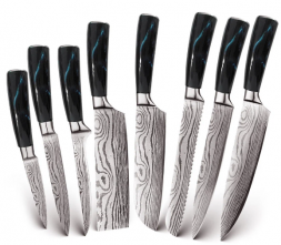 Набор кухонных ножей Xiaomi Spetime 8-Piece Steel Kitchen Knife Set (8 ножей) синий
