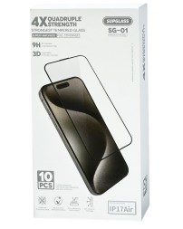 Защитное стекло для i-Phone 17 Air Supglass SG-01 3D чёрное