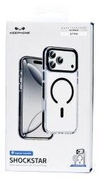 Накладка для i-Phone 17 Pro Keephone Shockstar MagSnap сине-прозрачный