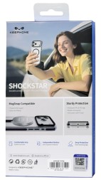 Накладка для i-Phone 17 Pro Keephone Shockstar MagSnap сине-прозрачный