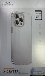 Накладка для i-Phone 15 Pro Keephone X-Crystal прозрачный