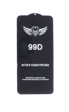  Защитное стекло для i-Phone 11 Pro Max/XS Max 6.5&quot; 99D чёрное