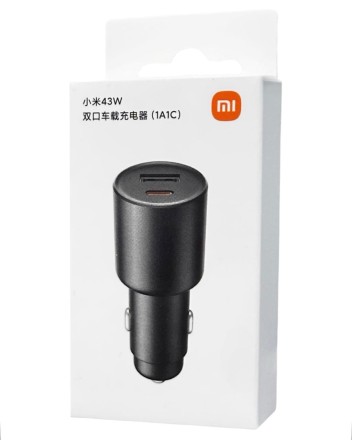  Автомобильное зар. устр. Xiaomi Car Charger 43W 1USB/1USB-C MDY-16-EQ черное