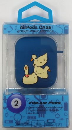  Силиконовый светящийся в темноте чехол для AirPods 1/2 Luxo Kaws рисунок №5