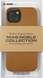 Накладка для i-Phone 13 K-Doo Mag Noble кожаная коричневая