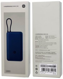 Powerbank Xiaomi 20000mAh 1USB/1USB-С/кабель Type-C 33W (PB2030Mi) синий