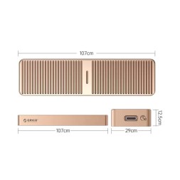 Внешний корпус для M2 NVMe/NGFF(SATA) Orico FV25C3 USB-C3.2 розовое золото