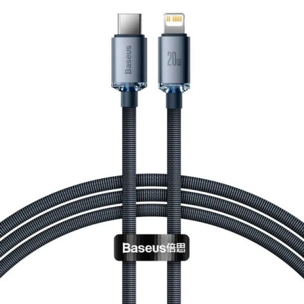 Кабель-зарядка Type-C на Lightning Baseus Crystal Shine Series 1.2м (CAJY000203) 20W синий
