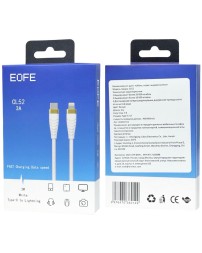 Usb Кабель-зарядка Type-C на Lightning EOFE CL52 3A 2м белый