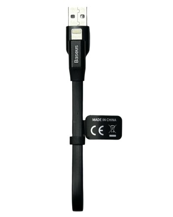  Usb Кабель-зарядка Lightning Baseus Nimble 23см CALMBJ-B01 черный