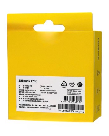  Беспроводные наушники TWS Realme Buds T200 RMA2410 Темно-серый