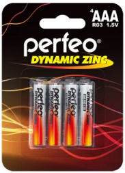 Батарейка алкалиновая Perfeo R03/4BL Dynamic Zinc (PF_3645)