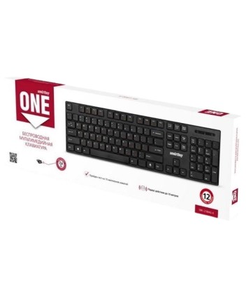  Клавиатура беспроводная мультимедийная Smartbuy ONE 238 USB черная (SBK-238AG-K)/20