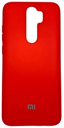  Накладка для Xiaomi Redmi Note 8 pro Silicone cover без логотипа красная