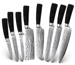 Набор кухонных ножей Xiaomi Spetime 8-Piece Steel Kitchen Knife Set (8 ножей) черный