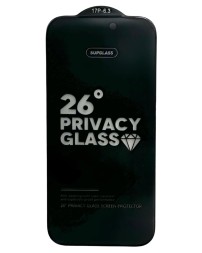 Защитное стекло для i-Phone 17/17 Pro/16 Pro Supglass SG-12 Антишпион 26° чёрное
