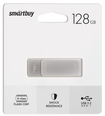 3.0/3.2 USB флеш накопитель Smartbuy Gen.1 128GB M1 Metal Grey (SB128GM1G)