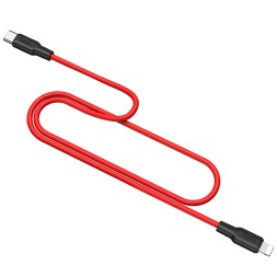 Usb Кабель-зарядка Type-C на Lightning Hoco X21 Plus Silicone 3A 20W 1м силиконовый красный