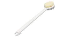 Щетка для душа Qualitell Double Sided Shower Brush с пемзой для пяток белая