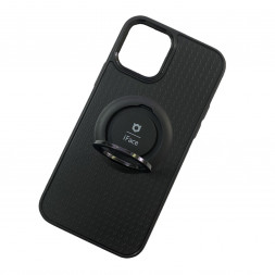 Чехол-накладка для i-Phone 13 Pro Max силикон iface с держателем черный