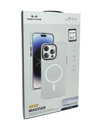  Накладка для i-Phone 15 Pro Keephone Magviar Magsafe прозрачная