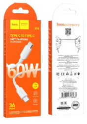 Usb Кабель-зарядка Type-C на Type-C Hoco X96 60W 3A 1м белый