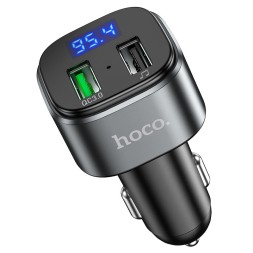 Автомобильное заряд. устр. Hoco E67 + FM-трансмиттер BT5.0 2USB QC3.0 18W черное