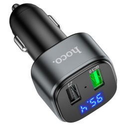 Автомобильное заряд. устр. Hoco E67 + FM-трансмиттер BT5.0 2USB QC3.0 18W черное