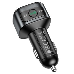 Автомобильное заряд. устр. Hoco E67 + FM-трансмиттер BT5.0 2USB QC3.0 18W черное