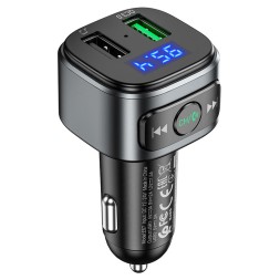 Автомобильное заряд. устр. Hoco E67 + FM-трансмиттер BT5.0 2USB QC3.0 18W черное